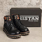 Чоловічі шкіряні зимові черевики Kristan Black, фото 8