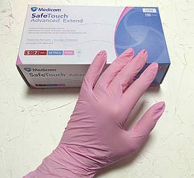 Рукавички Medicom SafeTouch рожеві 100 шт./пач. розмір S