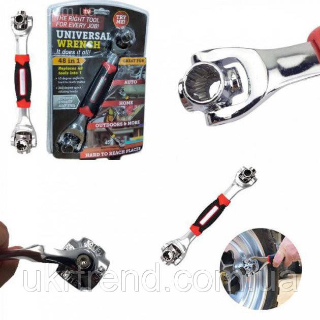 Універсальний ключ 48 в 1 Universal Tiger Wrench PRO 2428 new original Надміцний набір QI-982 універсальних ключів