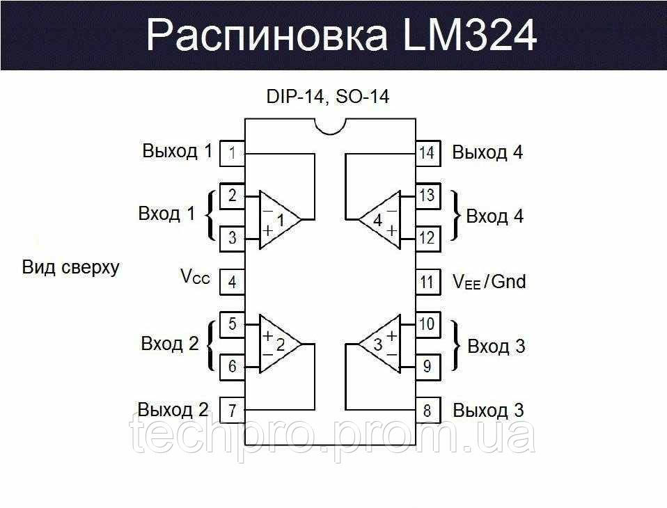 Операционный усилитель LM324 (SO-14) - фото 4 - id-p1891173412