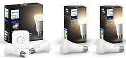 Набір Philips Hue (Bridge, лампа E27 White 2шт, лампа E27 15.5W White 2шт)