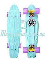 Пеніборд фіш (Penny Board) пінні Pastels Siries "Пастельні відтінки": м'ятний, Fishskateboards