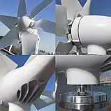 Вітрогенератор 48V 1000Вт SC-1000 6 лопаcтей, З контролером MPPT, фото 4
