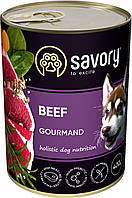Влажный корм Savory для взрослых собак с говядиной 400 г