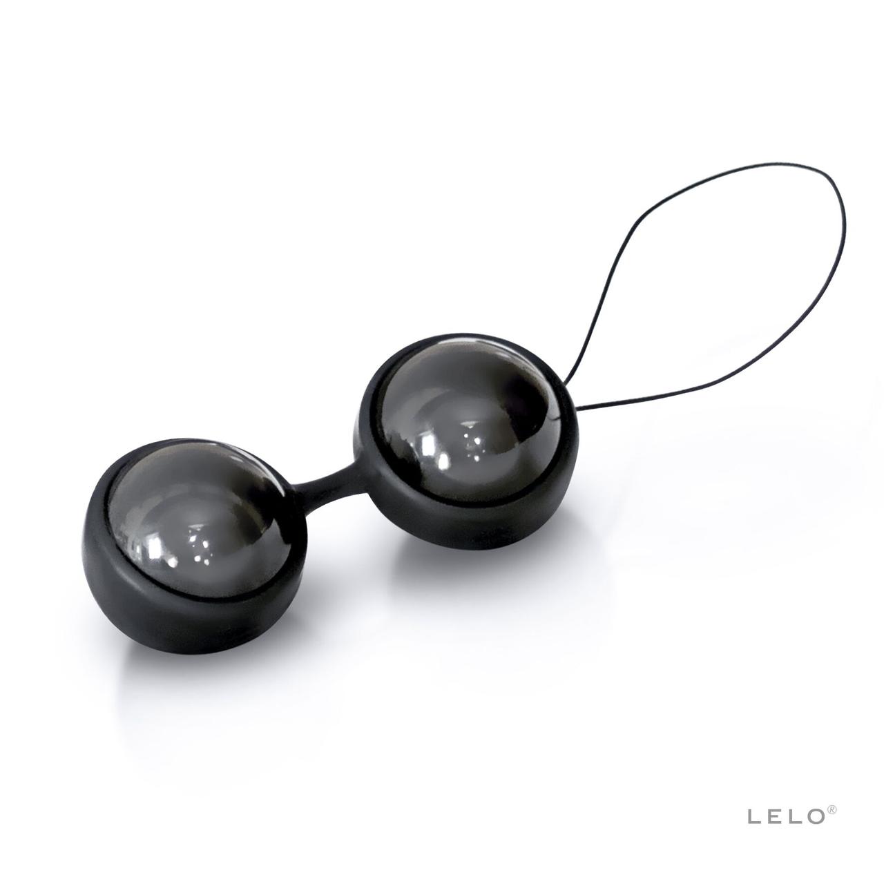 Вагінальні кульки LELO Luna Beads Noir Black, зміщений центр ваги, діаметр 2,9 см, 2х37 г 18+
