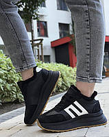 Кросівки жіночі зимові 8 пар у ящику чорного кольору 36-41, фото 5