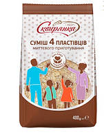 Суміш 4 пластівців миттєвого приготування 400г ТМ Сквирянка