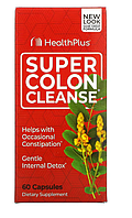 Препарат для чистки кишечника Health Plus, Super Colon Cleanse, 530 мг, 60 капсул - Оригинал