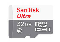 Карта пам'яті MicroSDHC (UHS-1) SanDisk Ultra 32Gb class 10 A1 (100Mb/s) (adapter SD)