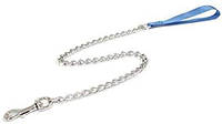 Повідець-металевий ланцюг для собак Croci 1 м х 3 мм, нейлон синій, 025301