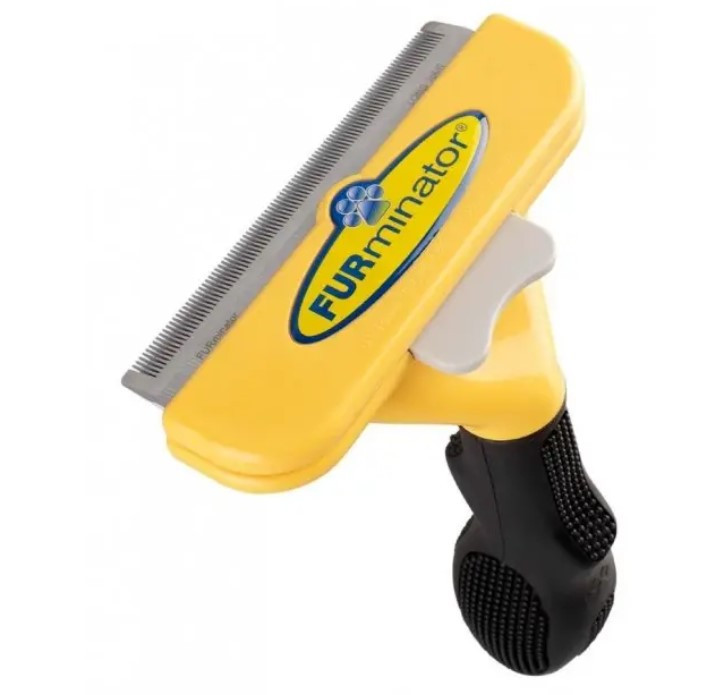 Фурмінатор щітка для вичісування великих собак та котів Furminator лезо 10.2 см. з кнопкою, фото 1