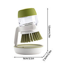 Щітка для миття з диспенсером для мийного засобу. Щітка для миття посуду з дозатором (100), фото 3