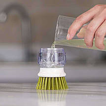 Щітка для миття з диспенсером для мийного засобу. Щітка для миття посуду з дозатором (100), фото 4