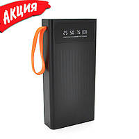 Портативный Power Bank YM-572S 30000 mAh внешний аккумулятор повербанк для смартфона с фонариком Черный