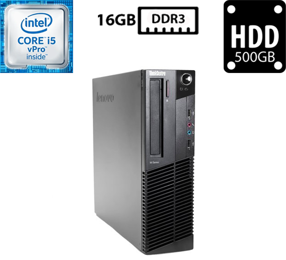 Комп'ютер Lenovo ThinkCentre M92p SFF/Intel Core i5-3470 3.20GHz/16GB DDR3/HDD 500GB/Intel HD Graphics 2500