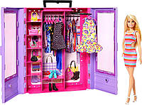 Лялька та ігровий набір Barbie Fashionistas, чудова шафа з одягом Барбі