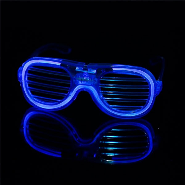 Окуляри LED-blinds з підсвіткою Синій + батарейки