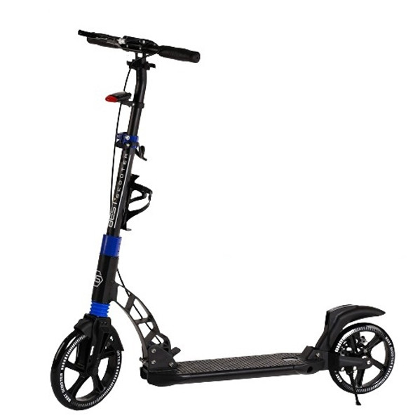 Самокат Best Scooter D-230 Disc Чорно-синій (Гумова платформа)