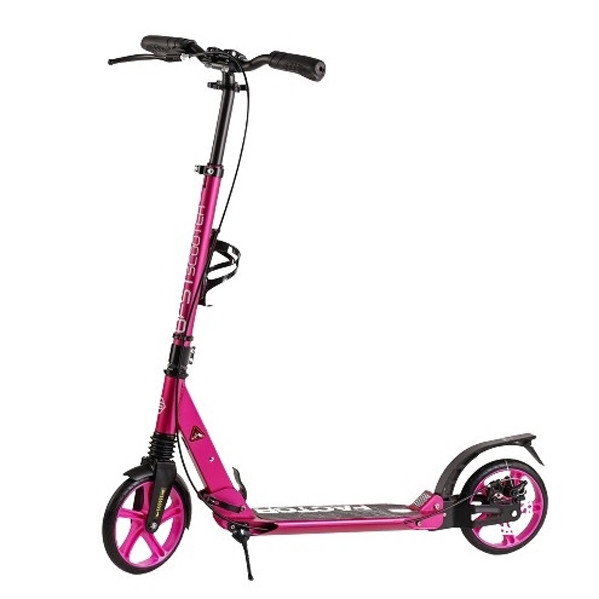 Двоколісний самокат алюмінієвий з дисковим гальмом Best Scooter FACTOR Рожевий