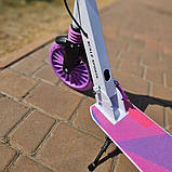 Дитячий самокат Scale Sports SS-23 Disc Біло-фіолетовий (Дискове гальмо), фото 5