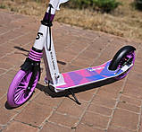 Дитячий самокат Scale Sports SS-23 Disc Біло-фіолетовий (Дискове гальмо), фото 8