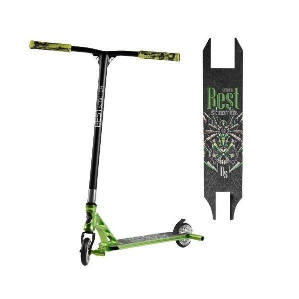 Самокат трюковий Best Scooter 53442 HIC + Пегі 2 шт. Салатовий