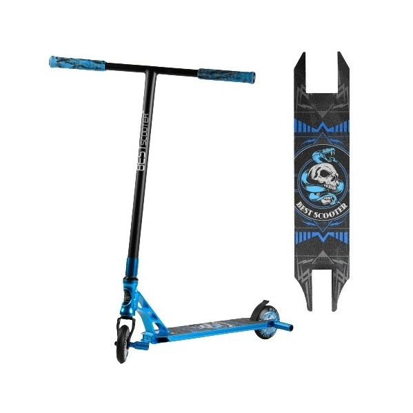 Спортивний трюковий самокат Best Scooter 98901 HIC + Пеги 2 шт Синій