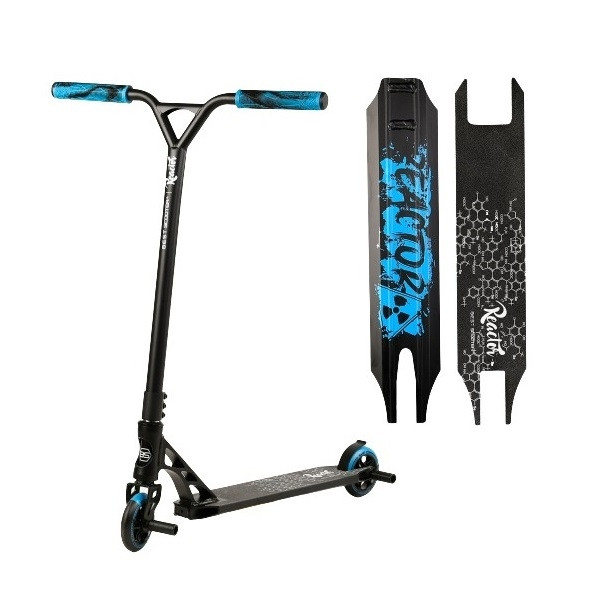 Самокат для трюків Best Scooter Reactor HIC + Пегі 2 шт Чорно-синій