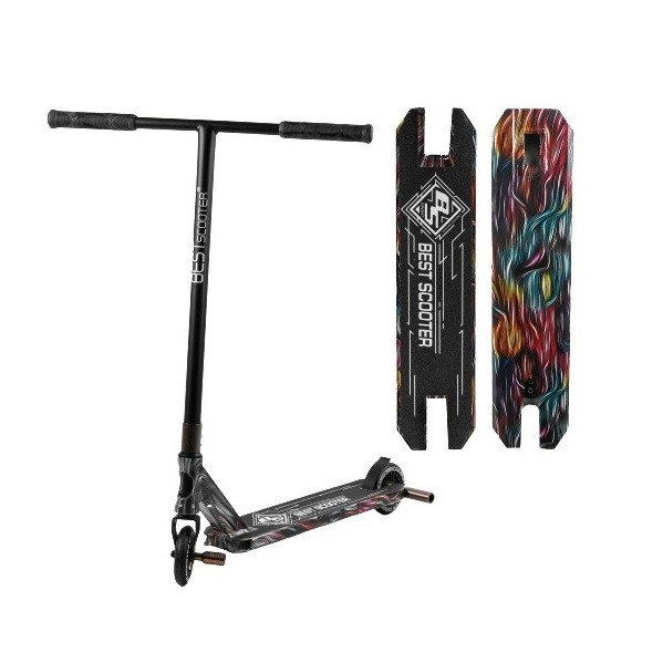 Спортивний трюковий самокат Best Scooter BS-99717 HIC + Пеги 2 шт Чорний