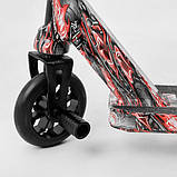 Самокат трюковий Best Scooter BS-77488 HIC + Пегі 2 шт Чорно-червоний, фото 7