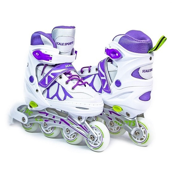 Дитячі ролики Scale Sports LF 601A Біло-фіолетовий (розмір 29-33)