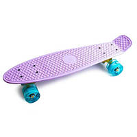 Пенни Борд Penny Board 22" Лиловый LED (Светятся колеса)