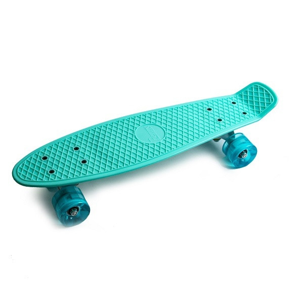 Пені Борд Penny Board 22" Бірюзовий LED (Світяться колеса), фото 1