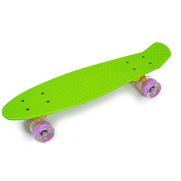 Пені Борд Penny Board 22" Green Зелений LED (Світяться колеса)