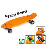 Пені Борд Penny Board 22" Orange Жовтогарячий LED (Світяться колеса), фото 3