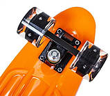 Пені Борд Penny Board 22" Orange Жовтогарячий LED (Світяться колеса), фото 4
