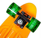 Пені Борд Penny Board 22" Orange Жовтогарячий LED (Світяться колеса), фото 5