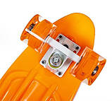 Пені Борд Penny Board 22" Orange Жовтогарячий LED (Світяться колеса), фото 6