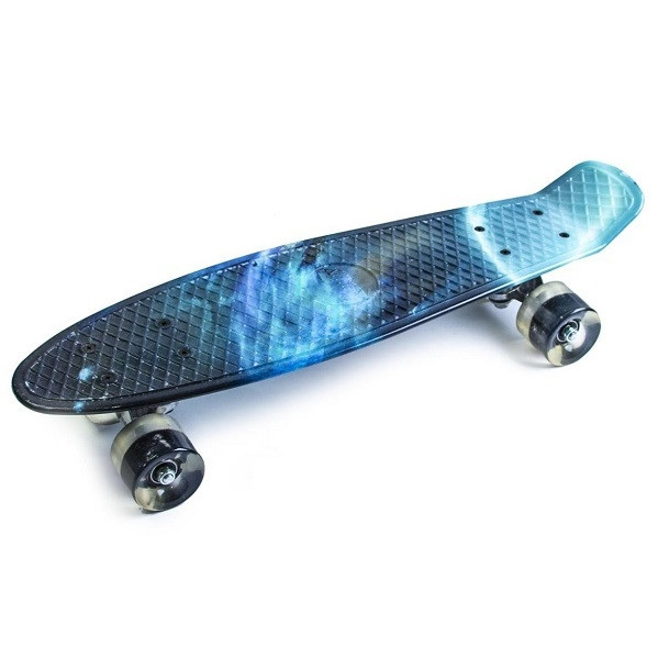 Пені Борд Penny Board 22,5" Galaxy Галактика (Світяться колеса), фото 1