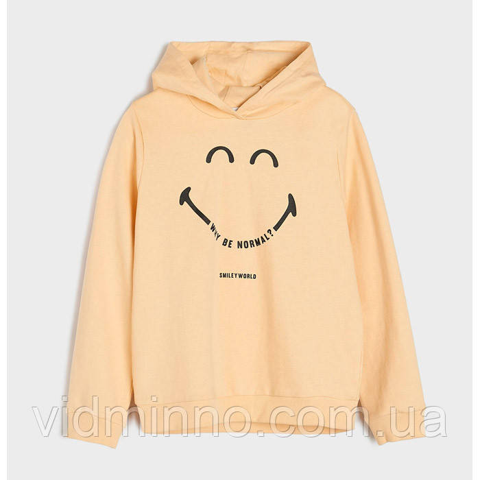 Толстовка худі Sinsay на дівчинку р.134 - 8-9 років, двонитка, петелька, фото 1