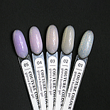 Гель для нарощування  нігтів Couture Colour Glance Builder Gel 01, молочний з шимером, фото 4