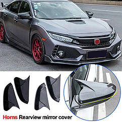 Накладки Дзеркал для Хонда Сивик Х Цивік 2016-2022 Honda civic 10 тюнінг дзеркал накладки