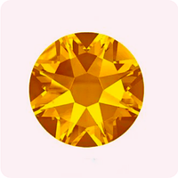 Термо стрази Swarovski (імітація) XIRIUS 16 граней (8+8) Topaz SS16 Hot Fix 100 шт