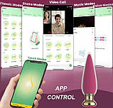 Анальна пробочка 10 режимів вібрації, з керуванням від смартфона, фото 2