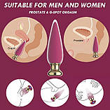 Анальна пробочка 10 режимів вібрації, з керуванням від смартфона, фото 4