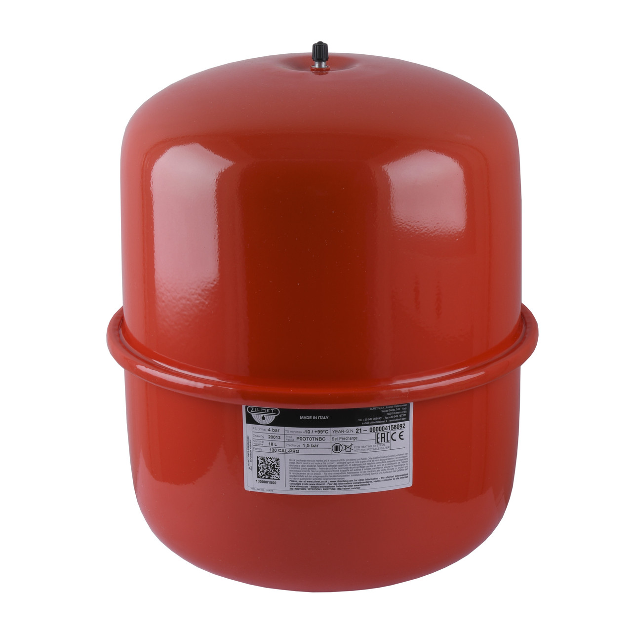 Розширювальний бак 18л Zilmet cal-pro для систем опалення 4bar круглий, фото 1