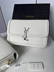 Жіноча сумка Ів Сен Лоран біла Yves Saint Laurent White Solferino