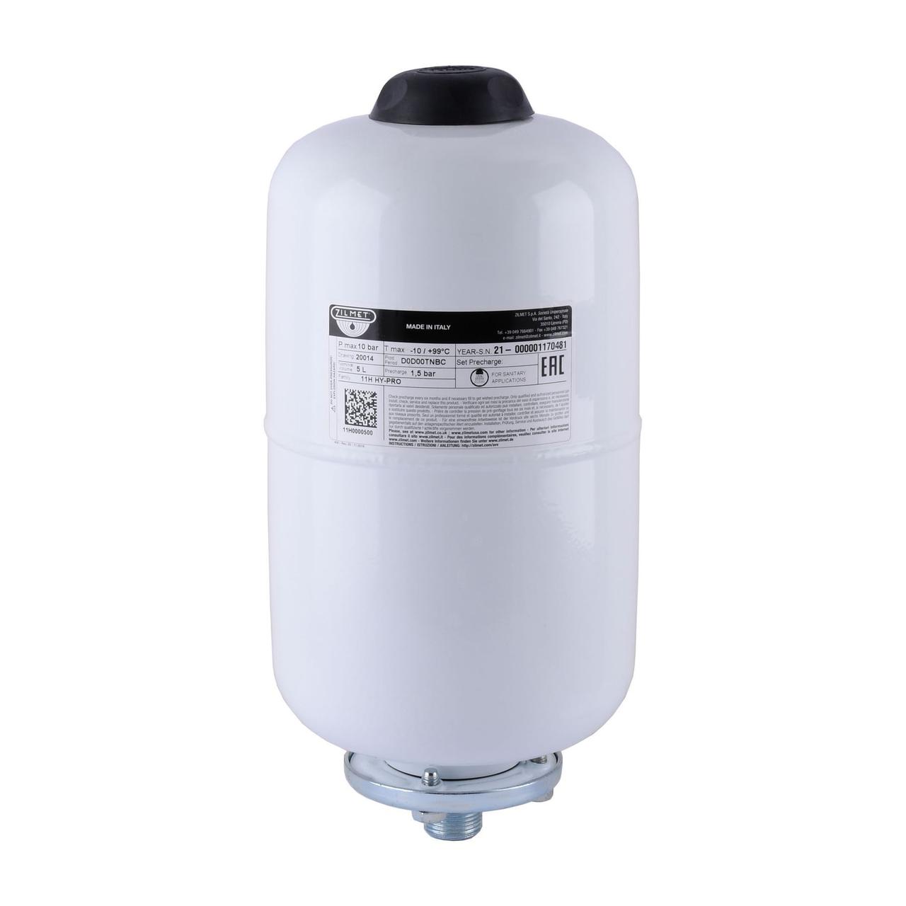 Гідроакумулятор зі змінною мембраною 5л ZILMET HY-PRO 10bar