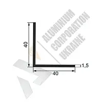 Алюминиевый уголок 40х40х1,5 мм - анодированный (16-0202)