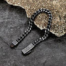 Браслет чоловічий сталевий STEELSTONE з нержавіючої медичної сталі сріблястий 16-18 см, фото 2